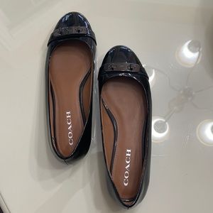 Coach Patent Leather Turnlock Ballet Flat